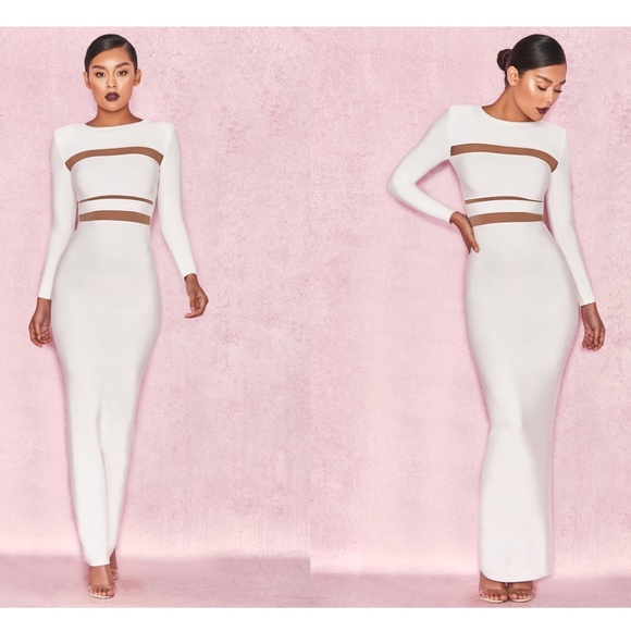 House Of CB, 'Conastanza' White Bandage Maxi Dress, Size S **FIRM PRICE** - Picture 1 of 12